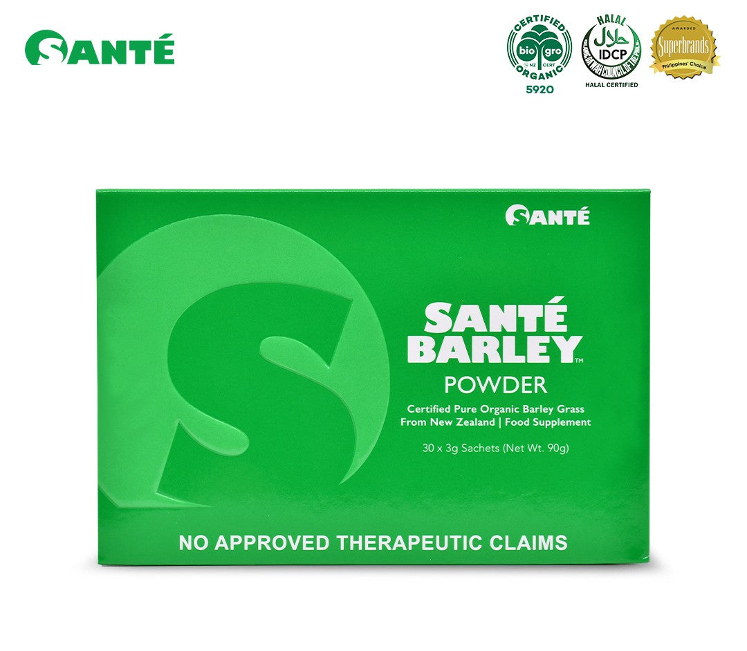Santé Barley Powder (3gms x 30 sachets) with Stevia